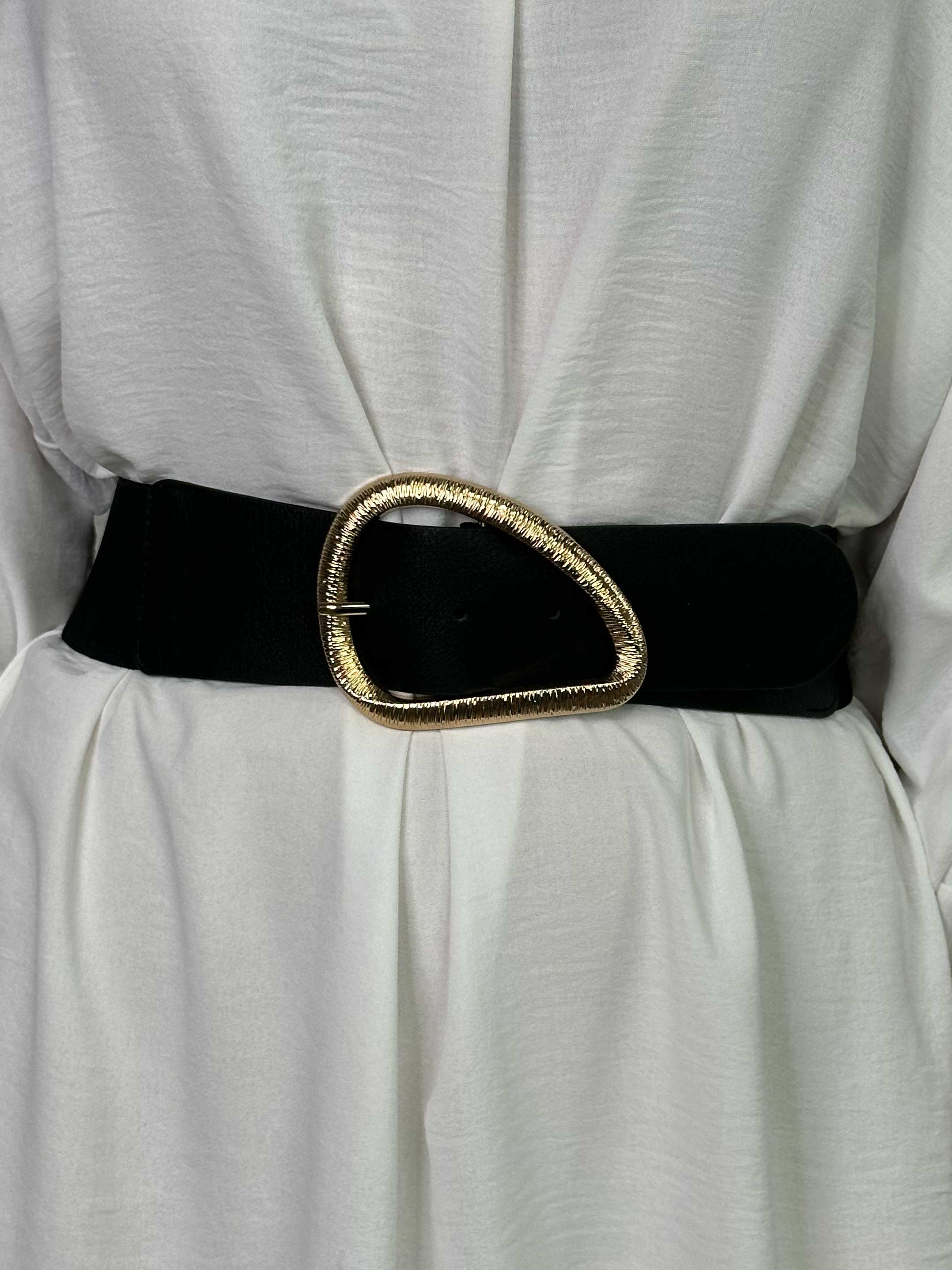 Isla - Midjebälte med elastisk linning och guldspänne